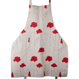 Lina priekšauts ar magonēm, 70x84 cm