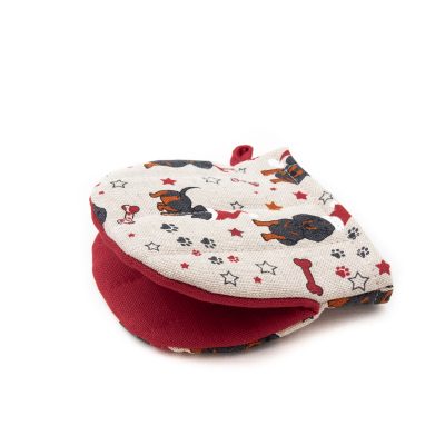 Lina Virtuves Cimds ar Suņiem, 13×13 cm Lina virtuves cimds ar suņiem, 13x13 cm