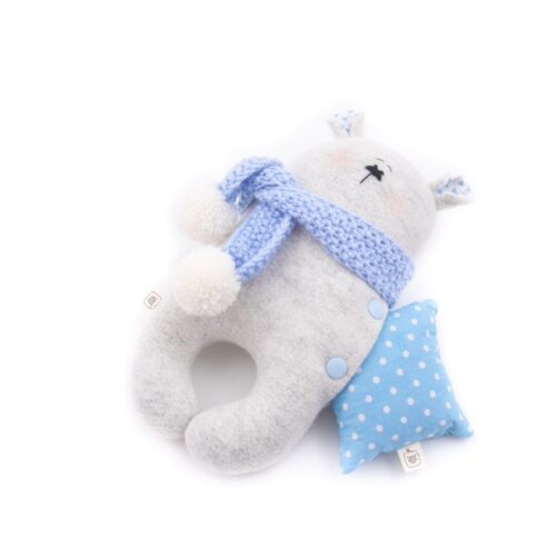 Mazais lācītis ar zilu spilventiņu – miega mantiņa