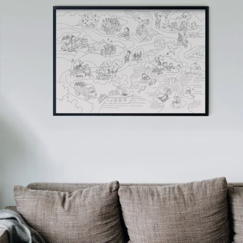 Milzu Krāsojamais Plakāts “Daba un Dzīvnieki”, 100 x 70 cm Milzu krāsojamais plakāts “daba un dzīvnieki”, 100 x 70 cm