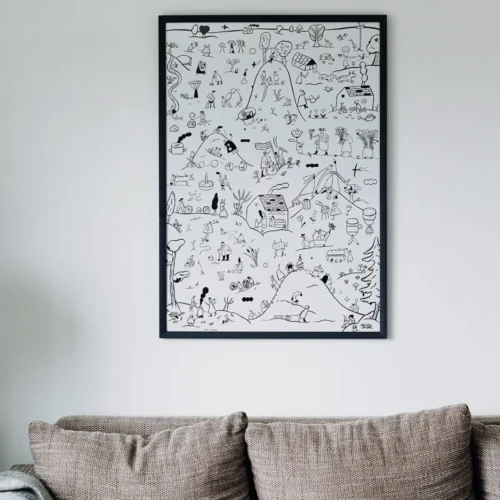 Milzu krāsojamais plakāts “latviešu tradīcijas”, 100 x 70 cm