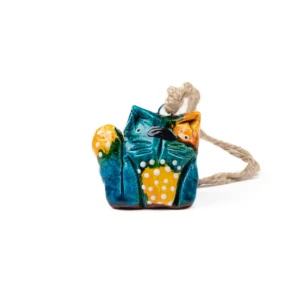 Miniatūra Figūra – Kaķis, Zils ar Oranžām Detaļām Miniatūra figūra – kaķis, zils ar oranžām detaļām