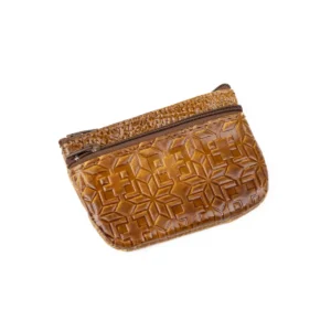 Naudas maciņš no dabīgās Ādas - auseklis, 8.5x11 cm