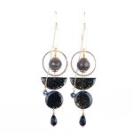 Papīra Auskari ar Slīpētiem Stikla Kristāliem