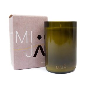 Sojas vaska svece olīvzaļā stikla traukā "greipfrūts", 300 ml