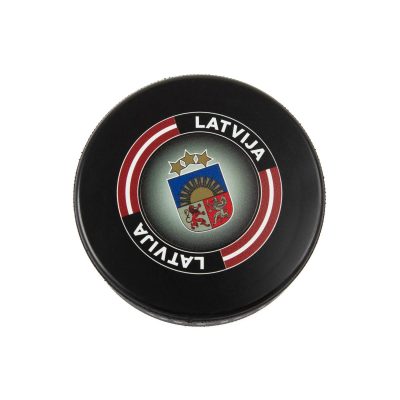 Suvenīru Hokeja Ripa – Latvijas Mazais Ģerbonis Suvenīru hokeja ripa – latvijas mazais Ģerbonis