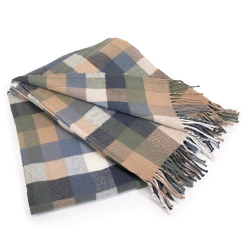 Vilnas pleds ar rakstu, daudzkrāsu, 125x190 cm