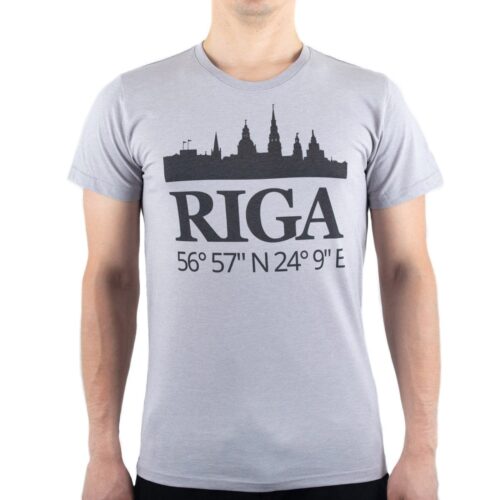 Vīriešu t-krekls "riga" un koordinātas