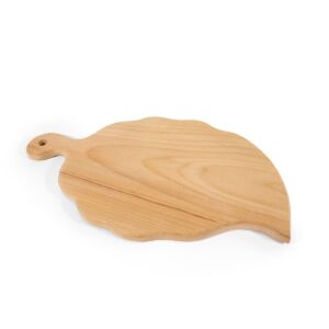 Virtuves dēlītis lapas formā, dižskābarža koks, 40x25 cm