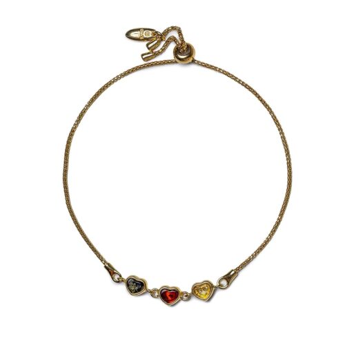 Sudraba rokassprādze ar trim dzintara sirsniņām dažādās krāsās, apzeltīta