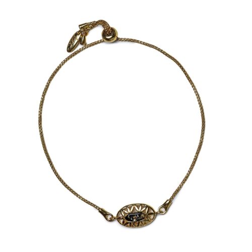 Sudraba rokassprādze ar tumši zaļganu dzintara gabaliņu, apzeltīta