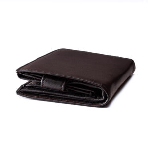 Naudas maks no dabīgās Ādas, brūns, 9 x 12 cm