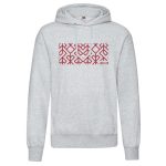 Unisex Džemperis ar kapuci "Dzīvības Sirds", LATVIJA, Pelēks