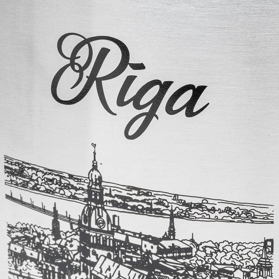 Nerūsējošā tērauda blašķe rĪga ar pilsētas skatu, 235 ml