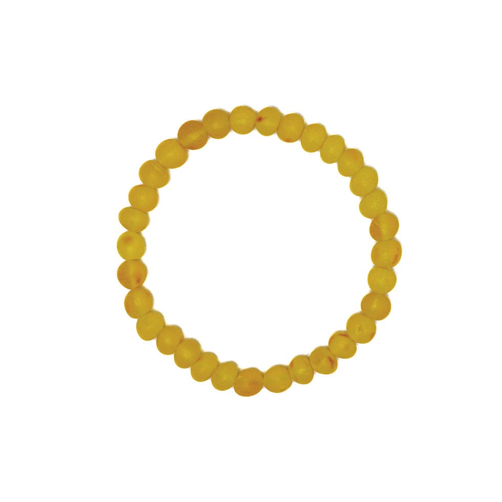 Dzintara aproce ar matētām bumbiņām, gaišdzeltena, ⌀ 6 cm