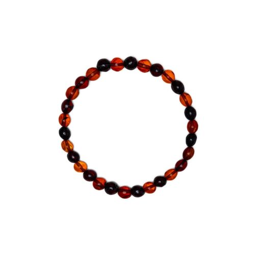 Dzintara aproce ar tumšām bumbiņām, ⌀ 6 cm