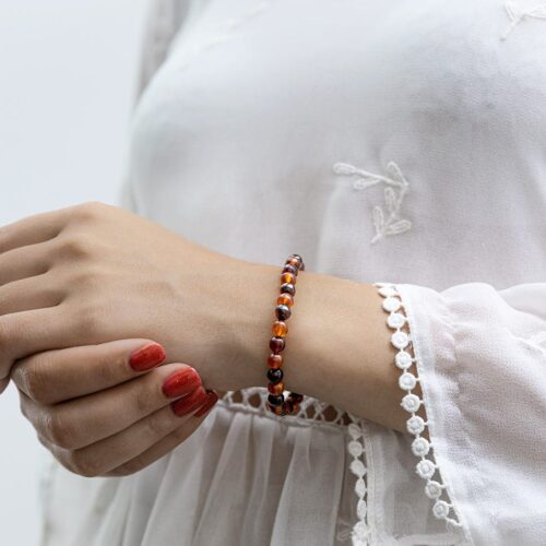 Dzintara aproce ar tumšām bumbiņām, ⌀ 6 cm