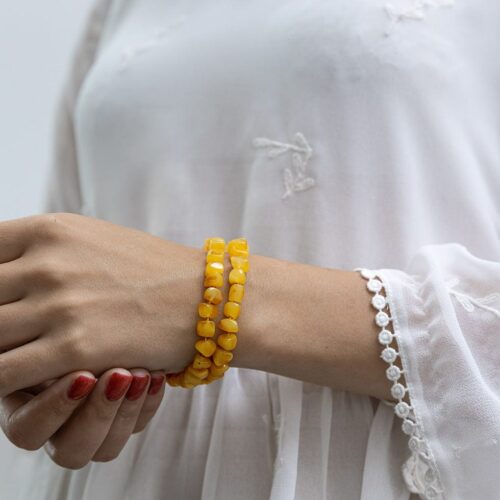 Dzintara kaklarota-aproce, divkārša ⌀ 15 cm