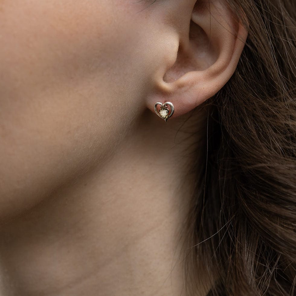 Sudraba auskari, sirsniņas, zaļas