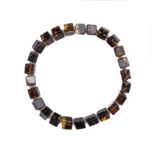 Aproce ar dzintara kubiciņiem, tumša, 6 cm