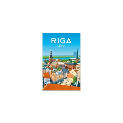 Magnēts 3d riga, vecrīgas panorāma, 54x78 mm