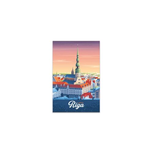 Magnēts 3d riga, vecrīgas panorāma, 54x78 mm