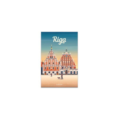 Magnēts 3d riga, vecrīga, melngalvju nams, 54x78 mm