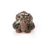 Keramikas Figūra - Bruņurupucis ar Ziediņiem, 4 cm