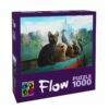 Puzle 1000 "Straume" ("Flow") – Melnais Kaķis ar Draugiem Laivā