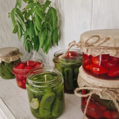 Svece burciņā "asorti"