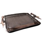 Keramikas Paplāte ar Raga Rokturi, Melnbrūna, 40x20 cm