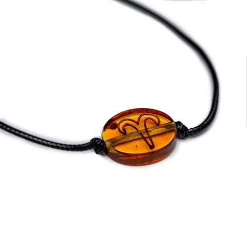 Dzintara zodiaka aproce, melna