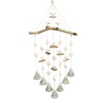 Keramikas Vēja Zvani, Smilgu Motīvs, Balti, 7 Zvani