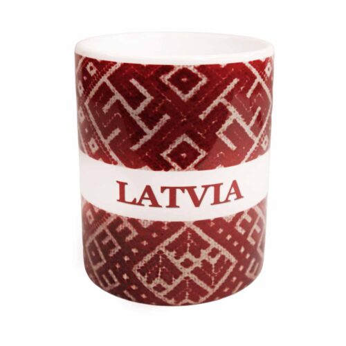 Krūze ar etnogrāfisku adītu rakstu, 300 ml