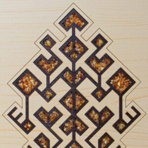 Piezīmju grāmata "dzīvības koks", latvija, dzintara puzuris, 16x21 cm