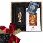 Dāvanu Komplekts Makšķerniekam - Atslēgu Piekariņš "Zivtiņa", Naudas Zvīņa un Saldais Dzintars