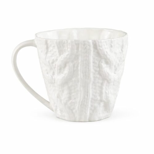 Porcelāna krūze ar adījuma tekstūru, 400ml