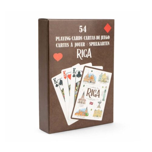 Spēļu kārtis ar vecrīgas dizainu