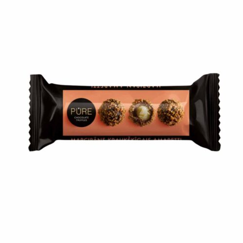 Piena Šokolādes trifeles, marcipāna pildījums un amaretti dekors