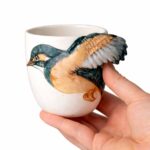 Porcelāna Spārnu Glāze "Zivju Dzenītis", 300-350 ml