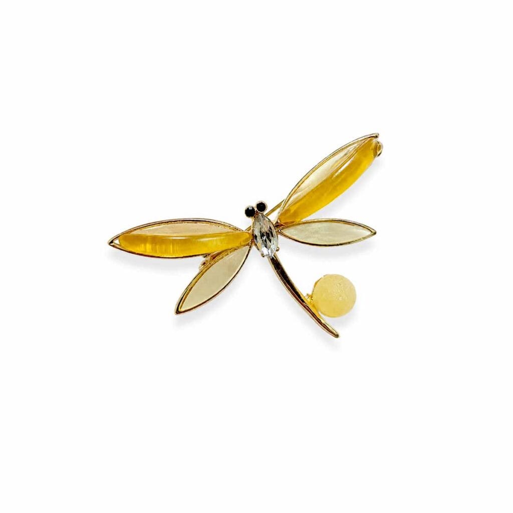 Dzintara broša "spāra", 5x3 cm