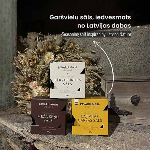 Garšvielu sāļi un Latvijas dabas iedvesmotas garšu kombinācijas.