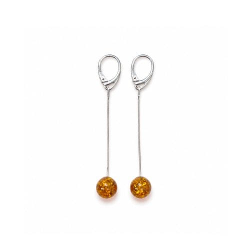 Dzintara auskari "sun drops"