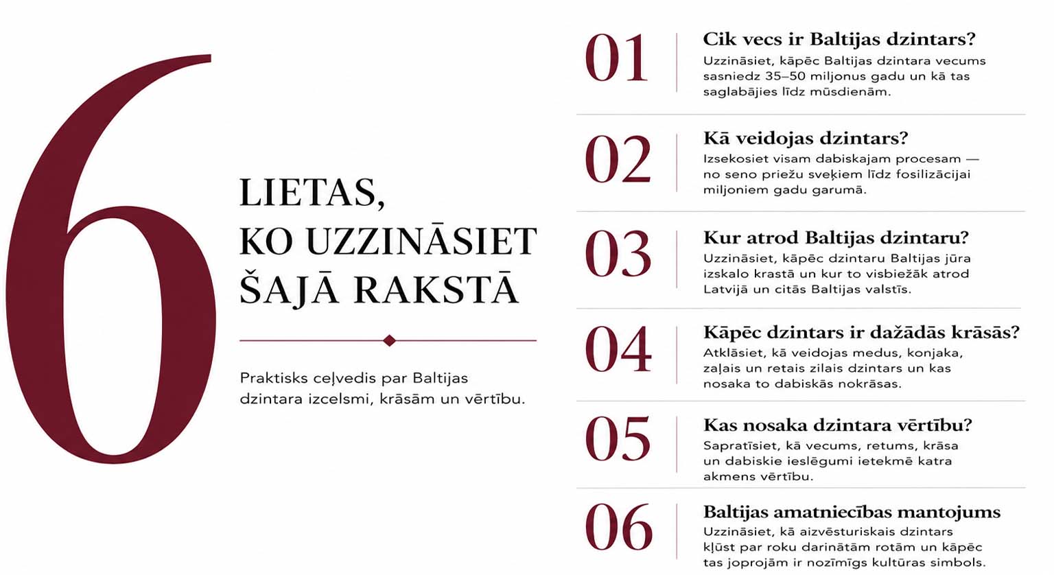 Cik vecs ir baltijas dzintars? ceļvedis par tā izcelsmi, krāsām un vērtību