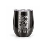 Termokrūze ar Lielvārdes Jostas Rakstu, Melna, 400 ml