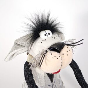 White cat - cute and funny stuffed animal toy, large