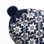 Knitted Wool Hat for Kids, Blue with Morning Star