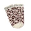 Knitted Wool Mittens for Women, Morning Star (Auseklis), White