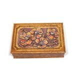 Leather Chest with Poppy Flowers, 22x15 cm