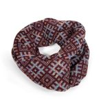 Knitted Infinity Scarf with Colorful Oak Signs